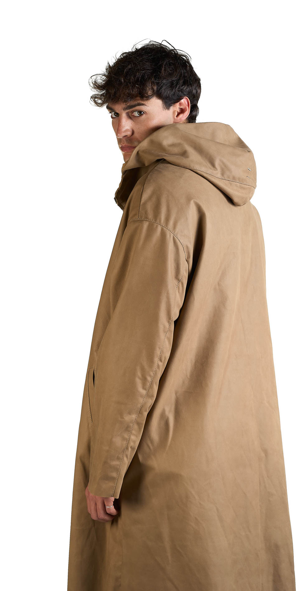 DANIELE BASTA LEATHER AND SILVER JACKET